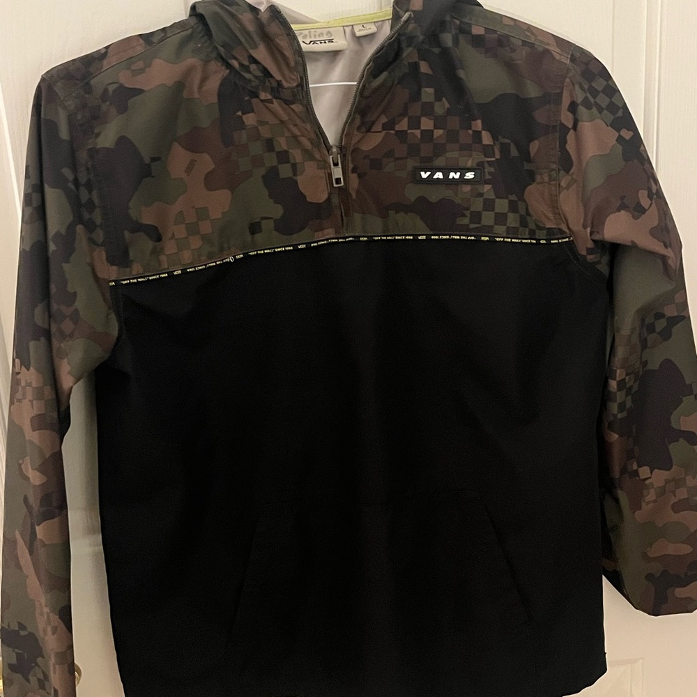 Vans Olive and Black Hooded Jacket